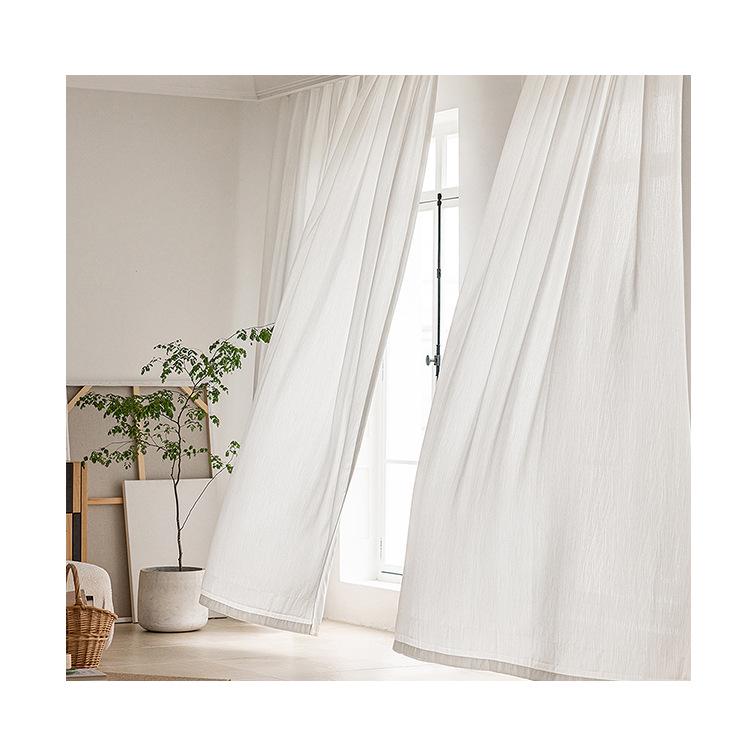Misty Cloud Jacquard Gauze Curtains - Light Filtering Privacy Curtains for Living Room, Bedroom, Bay Window, and Balcony
