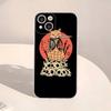 Japanese Samurai Cat Ramen Transparent Phone Case For IPhone 16 15 14 13 12 11 Pro Max Plus Soft Cover