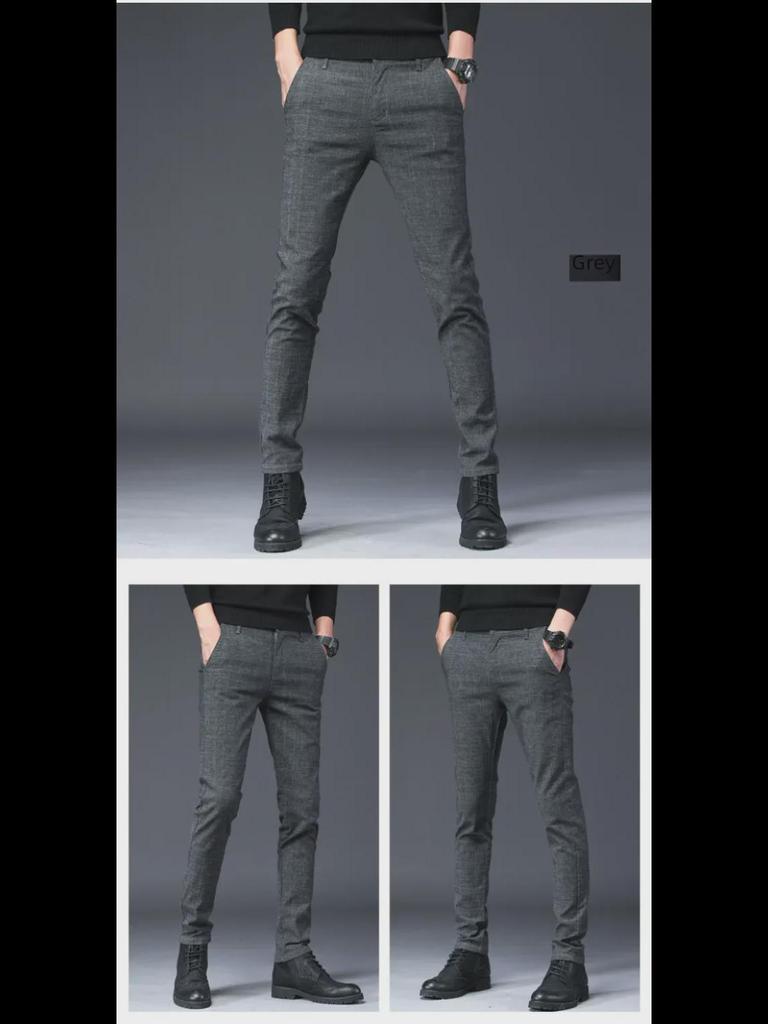 Seiko Heren Plaid Wafel-Dunne Casual Broek - Zwart, Lente/Zomer Broeken