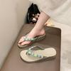 Bohemian flip-flops women's fashion seaside platform sandals beach shoes 2025 summer new