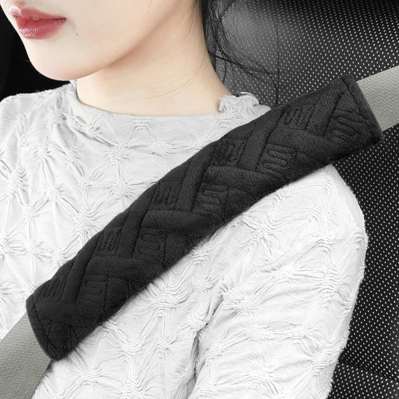 JUSTTOP 2-Pack Universal Car Seat Belt Pads Cover For A More Comfortable Driving, Seat Belt Shoulder Strap Covers Harness Pad For Car Interior