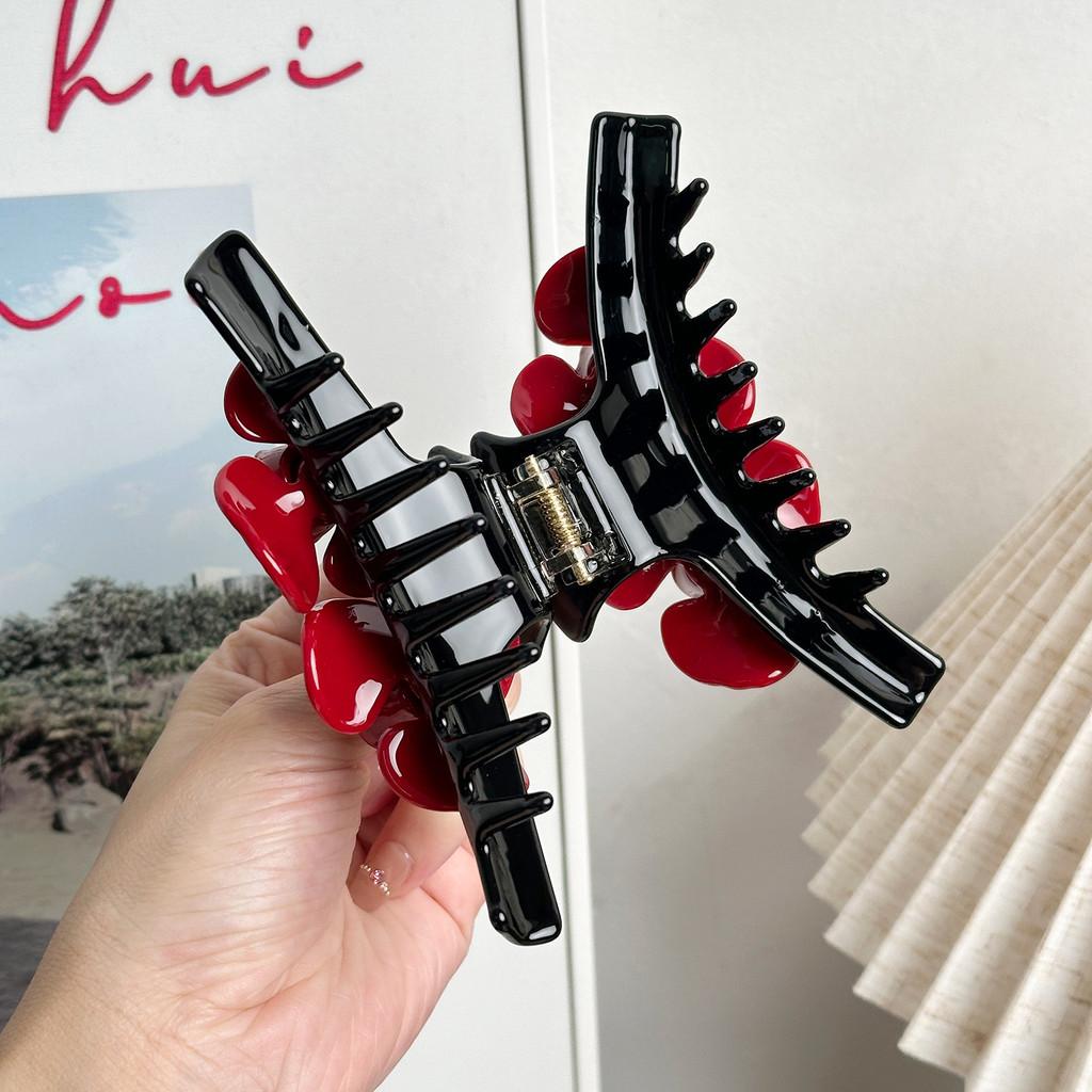 Large Beautifully Designed Floral Hair Claw Clip In Trendy Acetate For Fashionforward Women