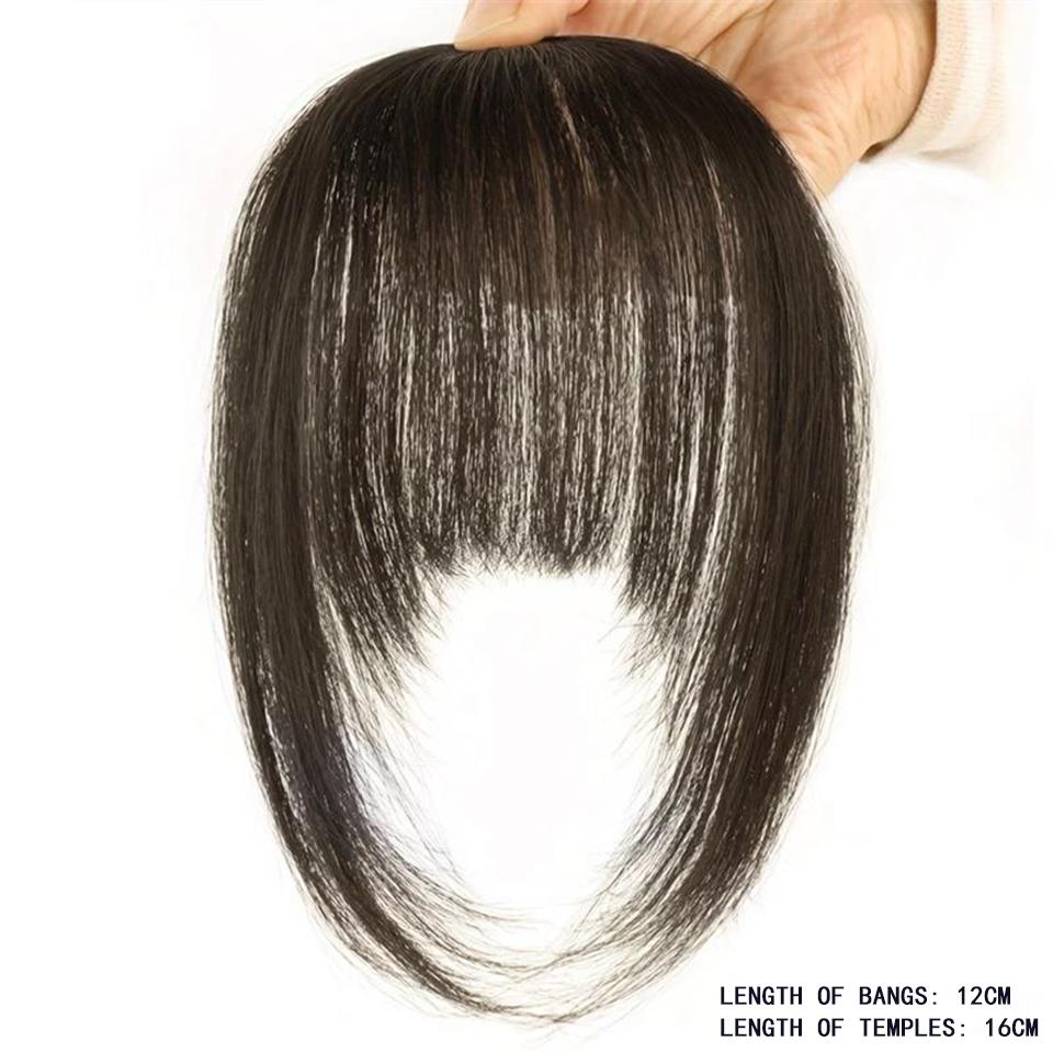 Vlasová ofina clip-in příčesky Ofina falešné vlasy paruky Syntetický tupé Vlasový příčesek s kotletami DIY Elegantní dámské Vlasové doplňky