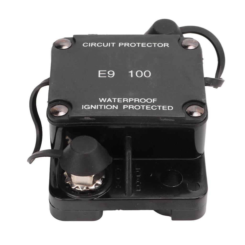 Circuit Breaker Automatic Reset 1/4in Stud 32V 100A IP67 Waterproof for Boat RV Truck Battery