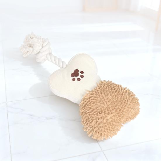 Dog Squeaky Toy Stuffed Plush Dog Toy with Knotted Rope for Puppy Small Middle Large Dogs Teeth Cleaning Boredom