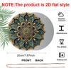 2D Flach, 1 Stück Runde Aluminium-Mandala-Dekorplatte, Aufwendige Ranken-Blumen-Ethnische Mandala-Kunst, Türkranz-Mittelstück, Ideal für Weihnachten, Diwali