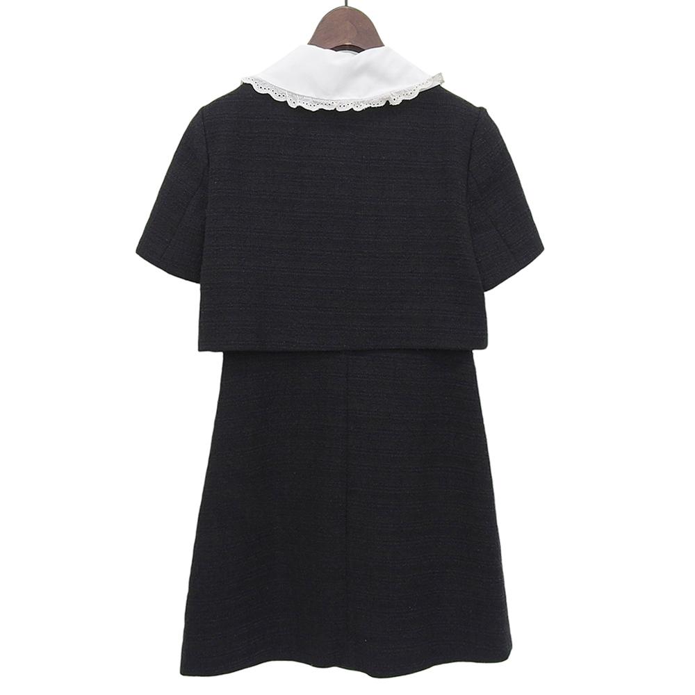 sandro Women's Short Tweed Dress, Black, Size 34, SFPRO01916-20 dress 34 blackUsed