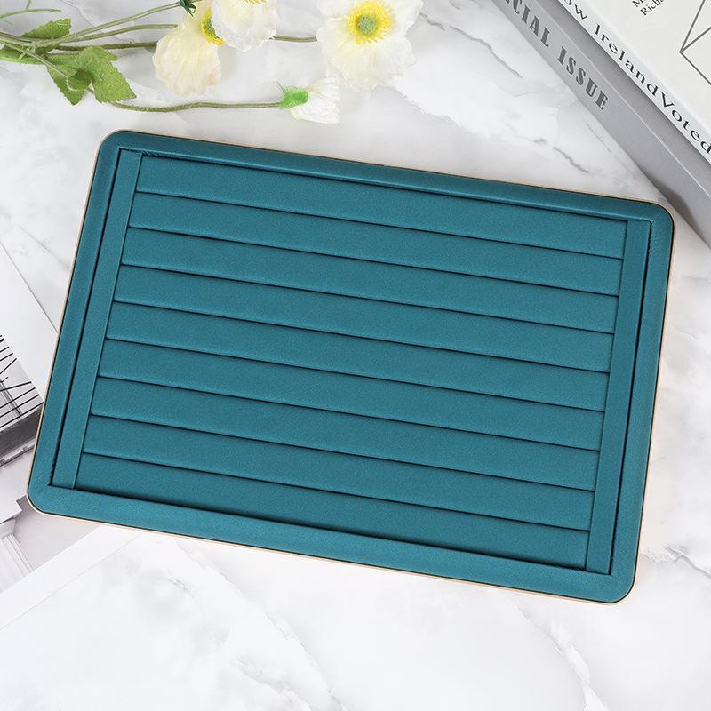 Microfiber Jewelry Display Tray Jewelry Storage Pallet for Necklace Bangle Ring Earring Bracelet Counter Storage Tray