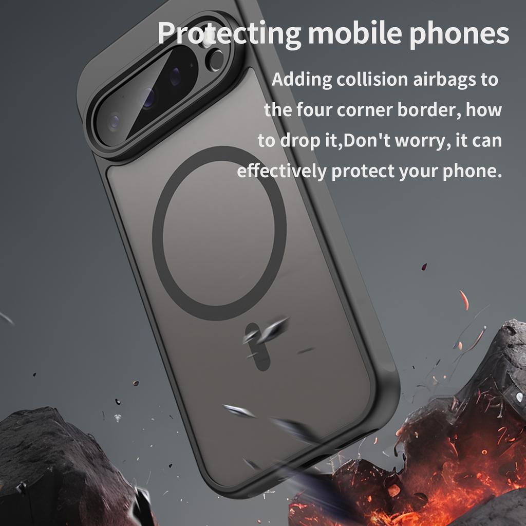 For Google Pixel 9/9 Pro Case Compatible with MagSafe Anti Drop PC+TPU Phone Cover