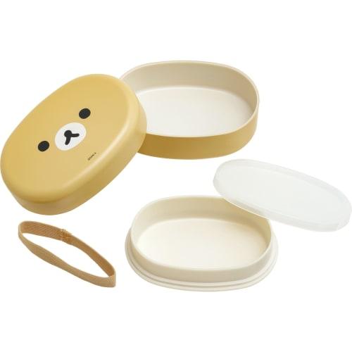San-X Rilakkuma Round Face Lunch Box, 2 Tiers, KA26601, H95 x W140 x D65mm