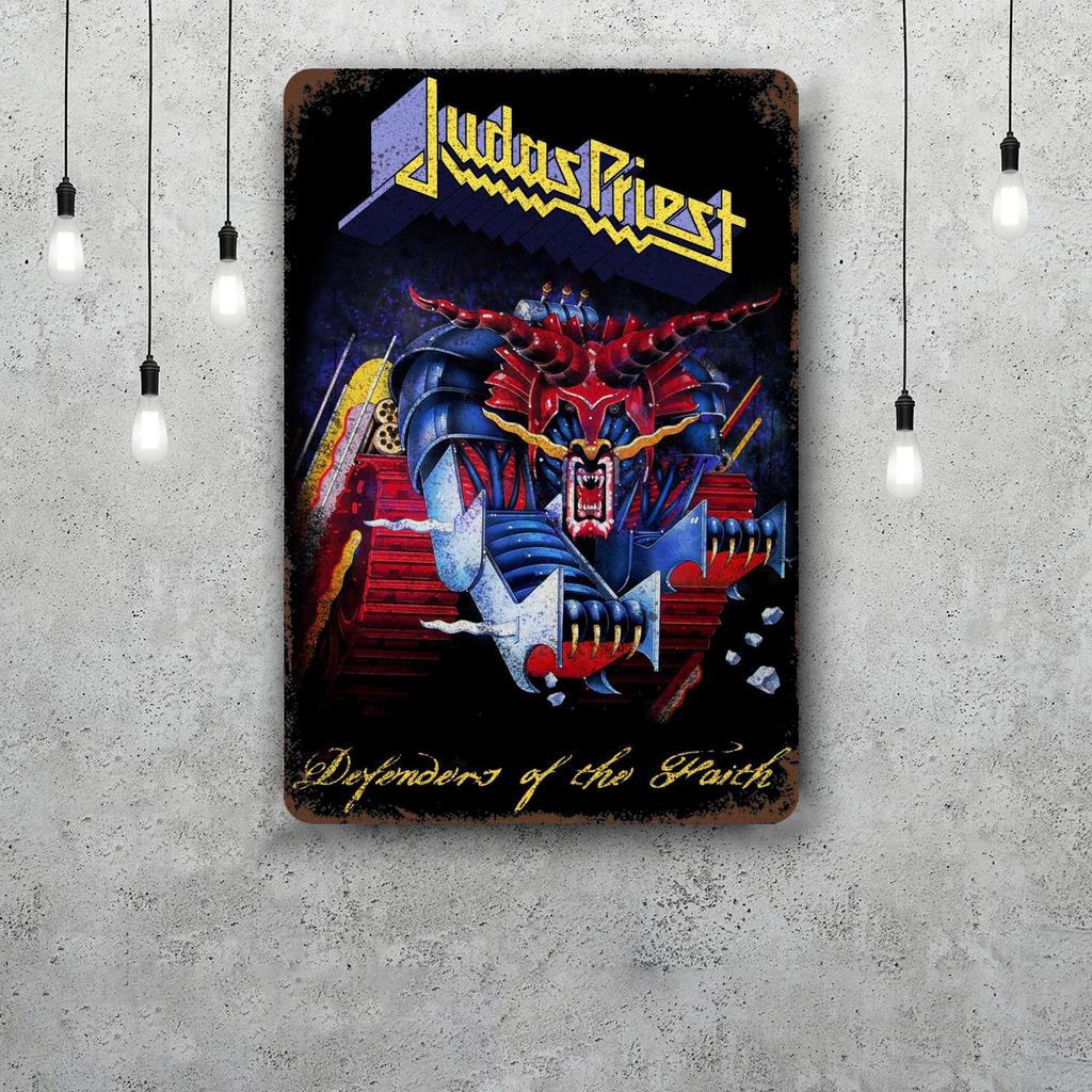 Judas priest Segnali in Latta Metallici Vintage Poster Decorazioni Placca Metallica Retro Decorazione Artistica da Parete per Garage Bar