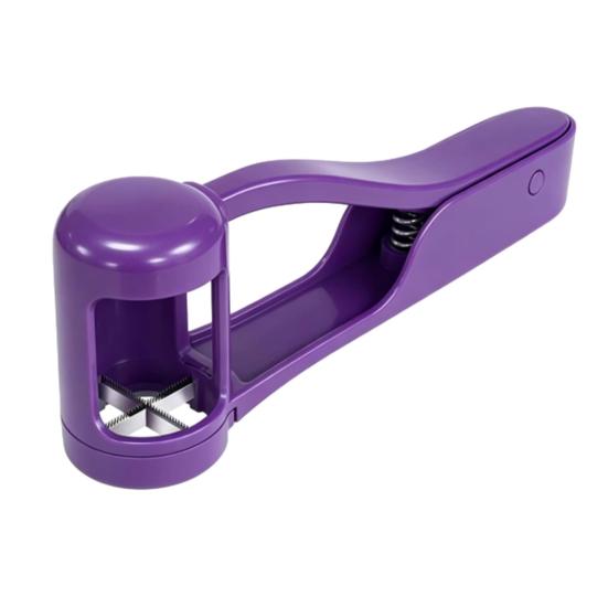 

Grape And Cherry Tomato Slicer with Stainless Steel Blade, Handheld Fruit Cutter for Kids Snacks, Quick Fruit Prep Tool, Family Kitchen Gadget