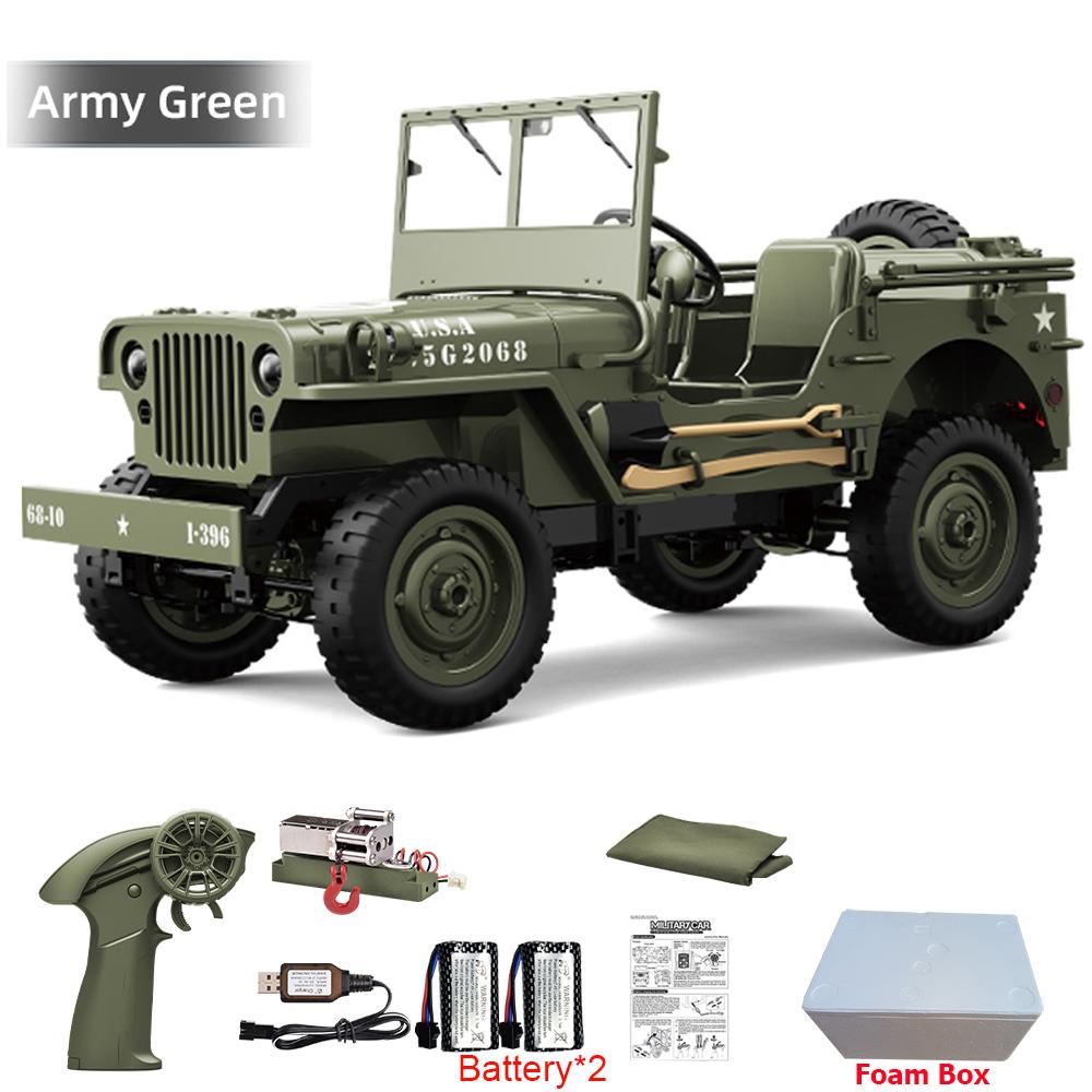 JJRC C8815 Auto RC 1/10 WILLYS 1941 4WD RTR RC Crawler Auto Telecomandata 2.4G Arrampicata Fuoristrada Camion RC Militare Giocattoli Regalo