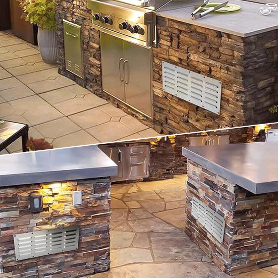 1/2Pcs Ventilation Panels Rustproof Corrosion Resistant Easy Assembly Durable Design Stainless Steel Vent