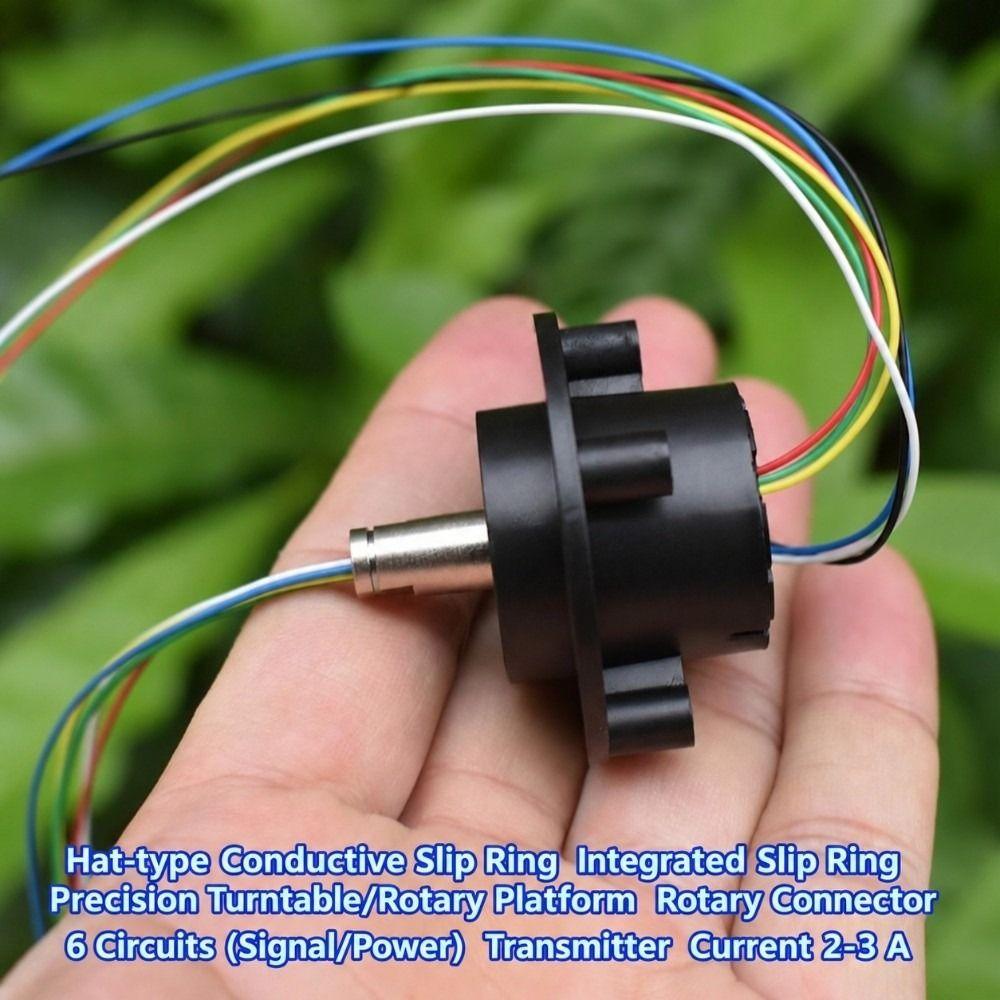 1Pcs 2A Conductive Slip Ring Micro Rotary Connector Durable Slip Ring for Precision Turntable
