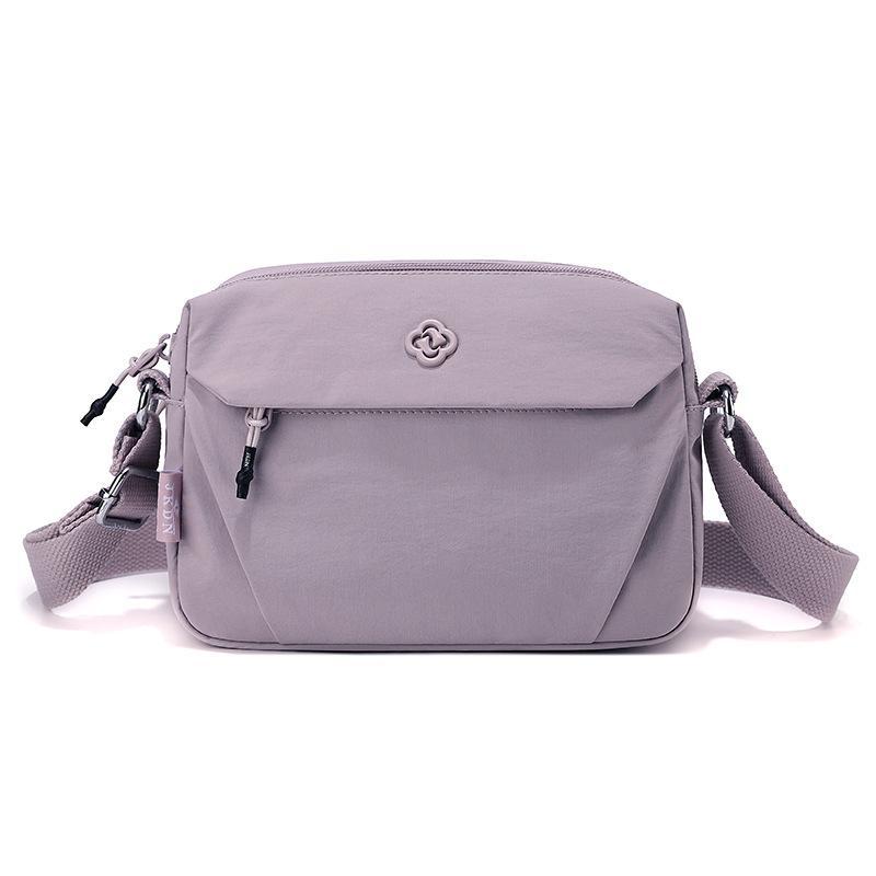 Vattentät Nylon Crossbody-väska med Flera Fickor Casual Axelväska för Kvinnor