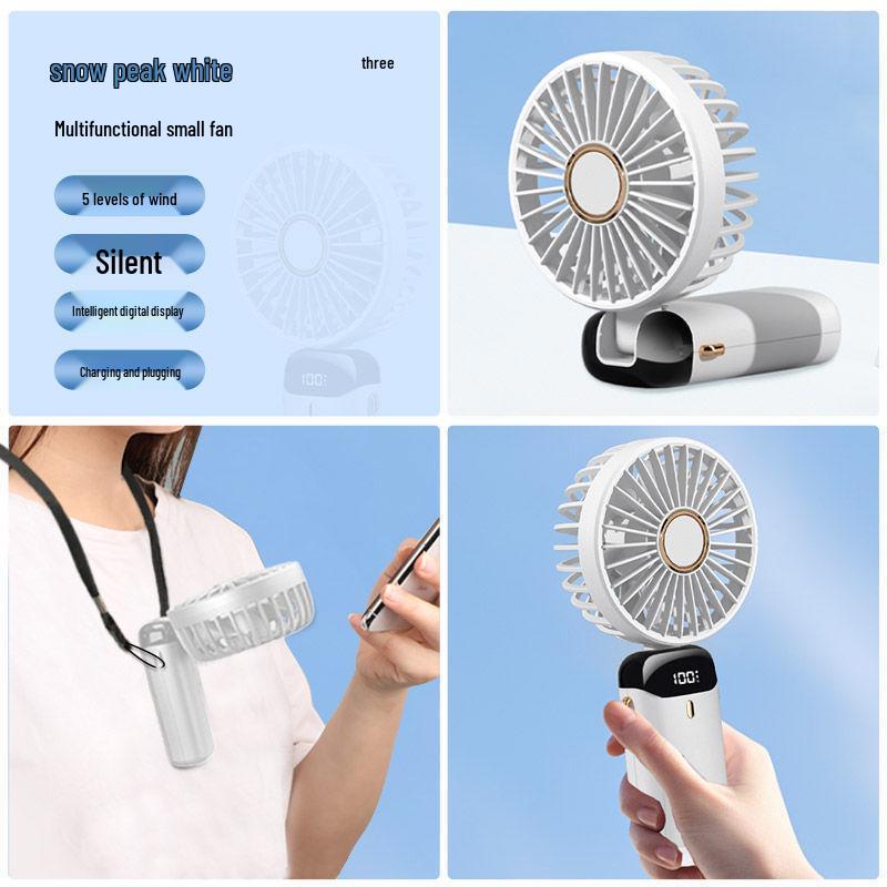 

Rechargeable Silent Portable Fan for Office and Classroom with Long Battery Life Washable [4000mAh] Battery Display