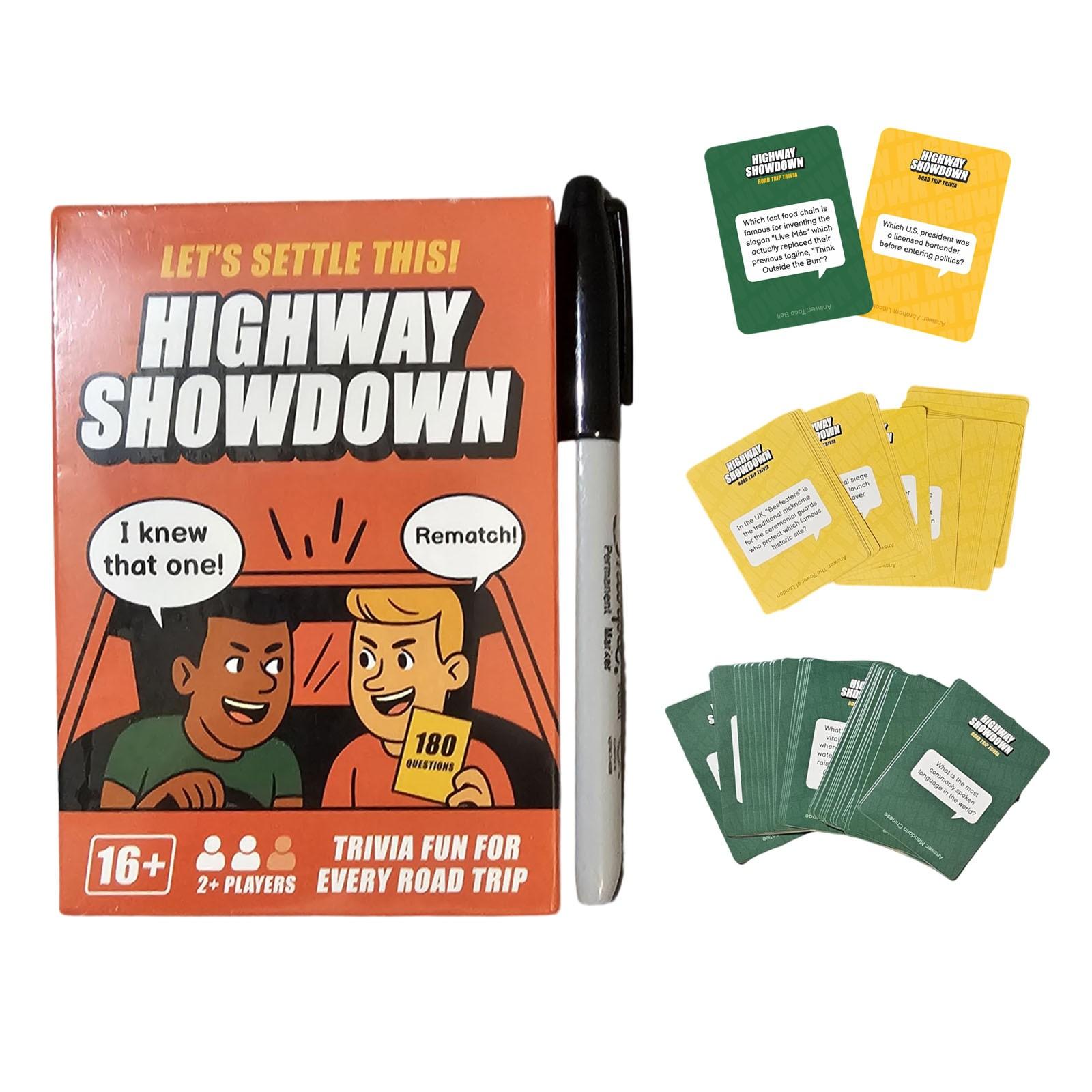 

ХОРОШО СБАЛАНСИРОВАННЫЙ Разборки на шоссе – Веселая и соревновательная викторина про автомобили для взрослых и подростков, Путешествие в дороге One Size