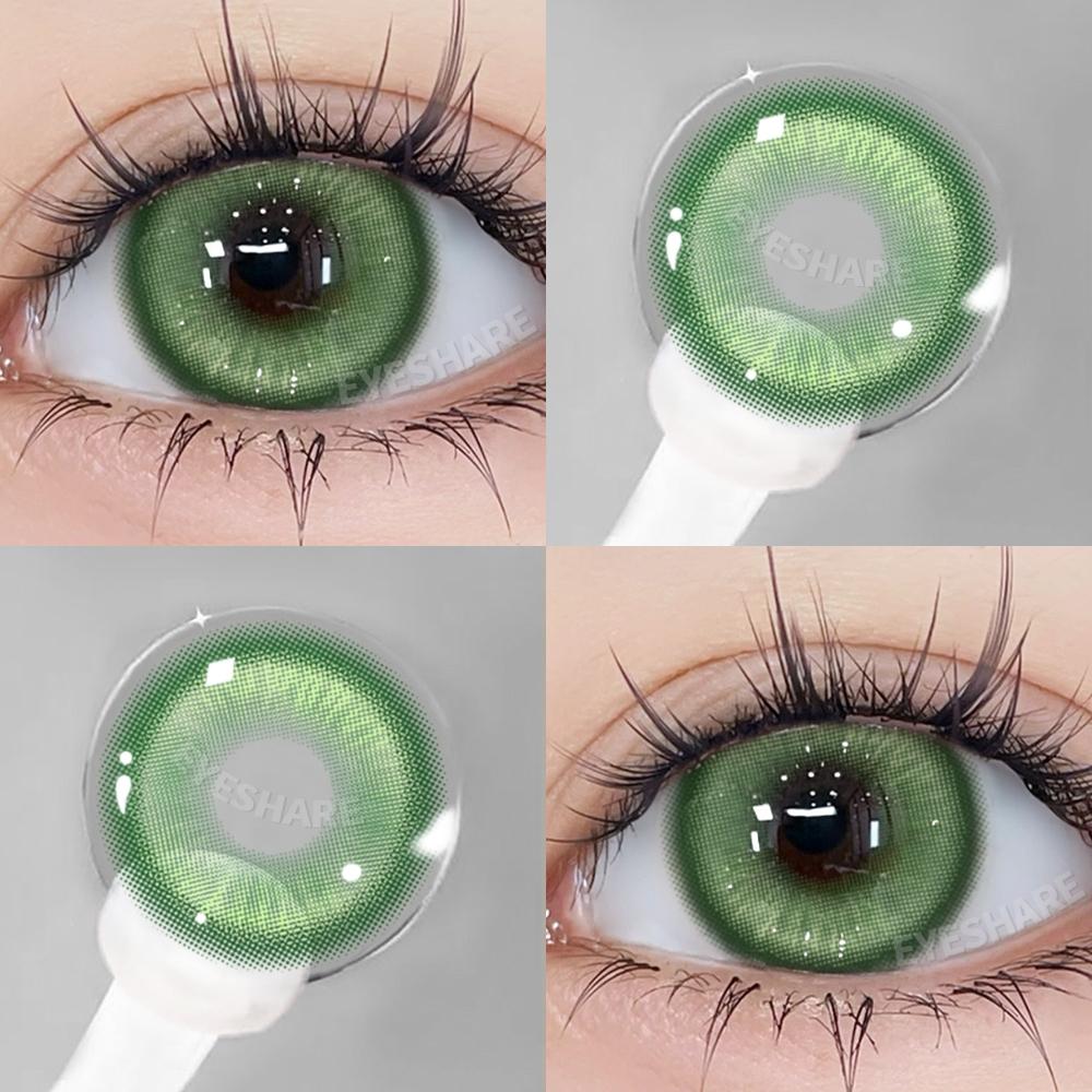 Eyeshare 2Pcs Red Contact Lenses 14.5mm Contact Lenses Big Doll Eye Color Iris For Eyes Natural Cosmetics Annual Contacts