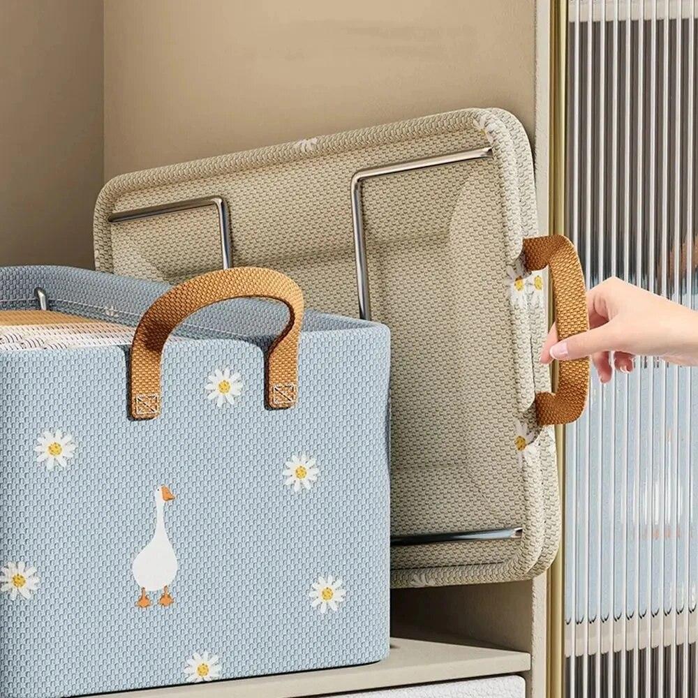 Clothes Storage Box Household Wardrobe Organizer Jeans Divider Storage Box Foldable Storage Basket Underwear Socks Artifact Box