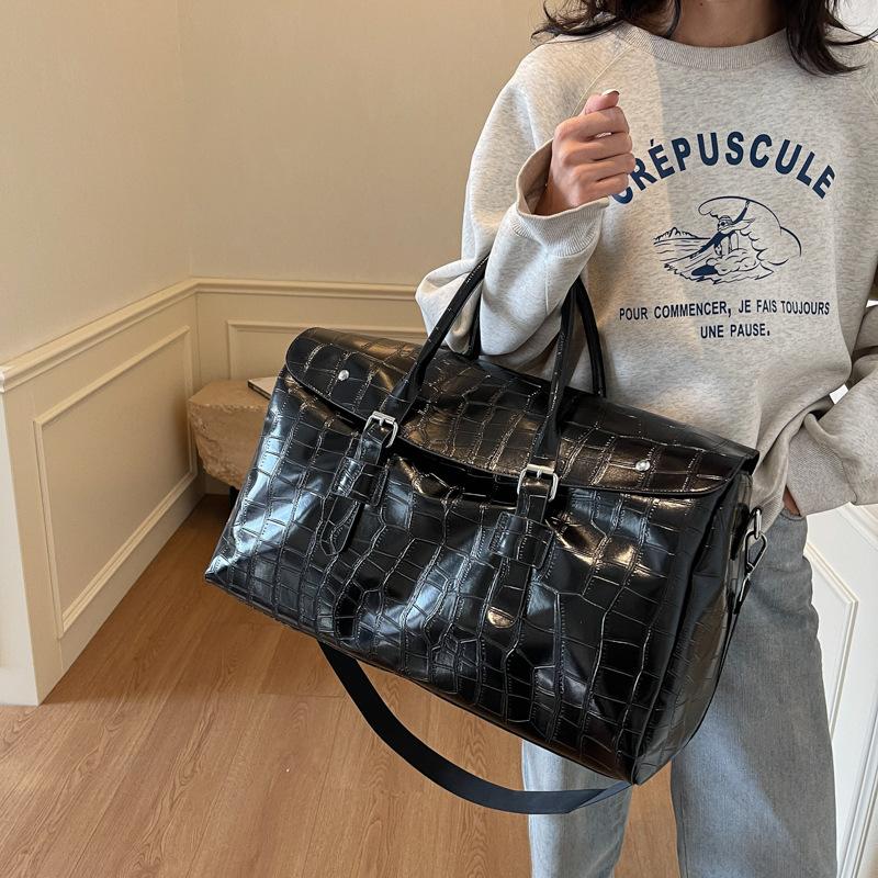 New Travel Bag Stylish and Simple Stone Pattern Design Business Travel Hand Luggage Home Storage Bag