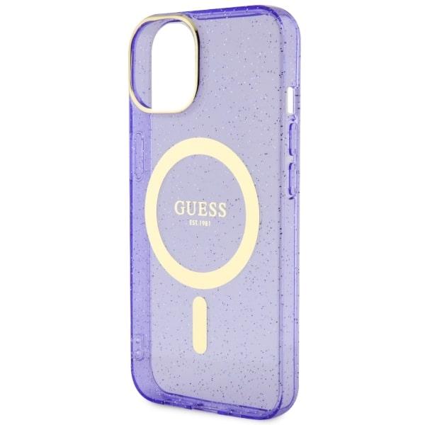 Etui do iPhone 14 Plus Guess MagSafe Glitter Złote