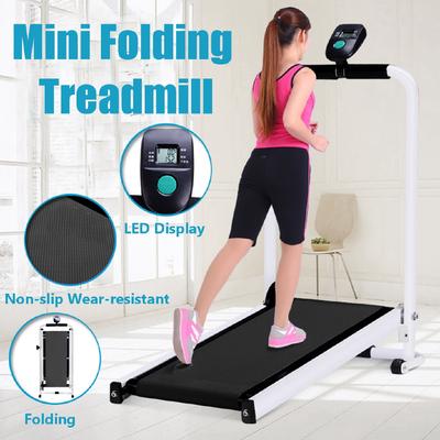 Bandă de alergat mini pliabilă Afișaj LED Spațiu de jogging Mașină de mers Fără spațiu pe podea Ușor de mutat Echipament de fitness pentru sport aerobic yc-p007