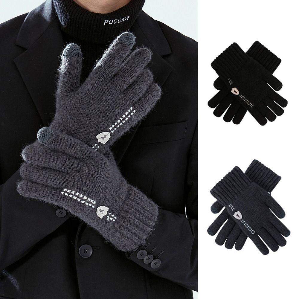 Warm Touch Screen Gloves Cold Proof Mittens Fashion Knitted Gloves  Winter