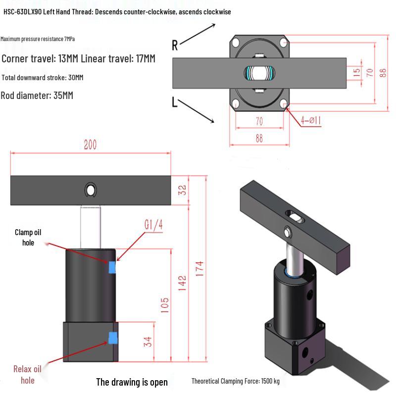 

HSC Series Hydraulic Swing Clamp Cylinder