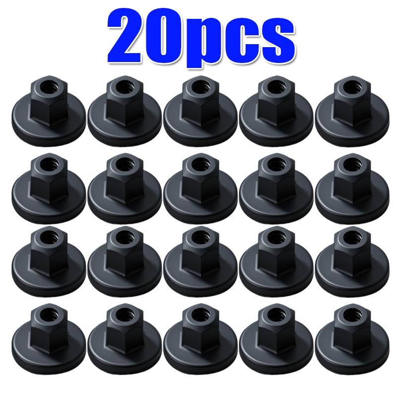 10-20pcs Auto Clips Hex Head Plastic Self-Threading Nut Car Interior for BMW Retainer Chassis Rear Bumper Splash Shield Parts