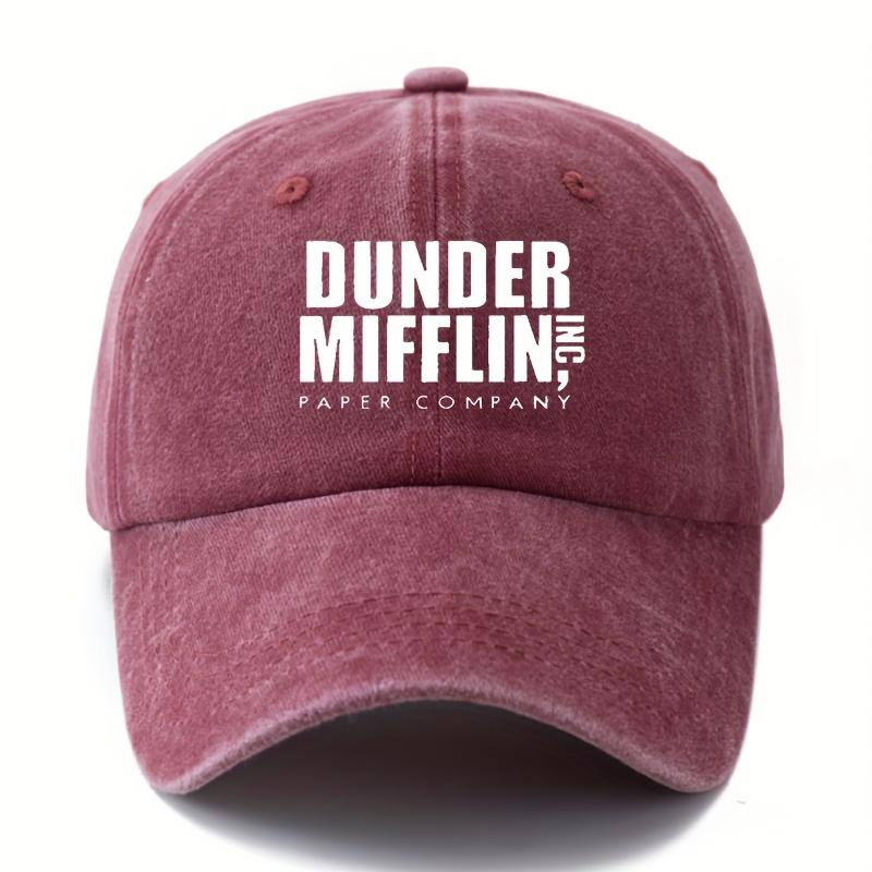 

MAKEFGE DUNDER MIFFLIN PAPER COMPANY Винтажная стираная бейсболка Потертая повседневная кепка тракера с изогнутым козырьком One Size