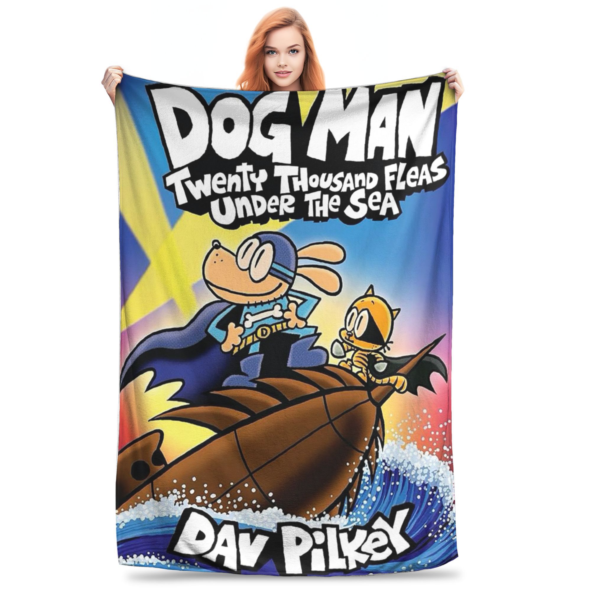 

Flannel Throw Blanket Dog Man Dogman Movie Comic Cartoon Warm Plush Blankets Soft Bedding for Bed Living room Home Travel Couch 75x90cm