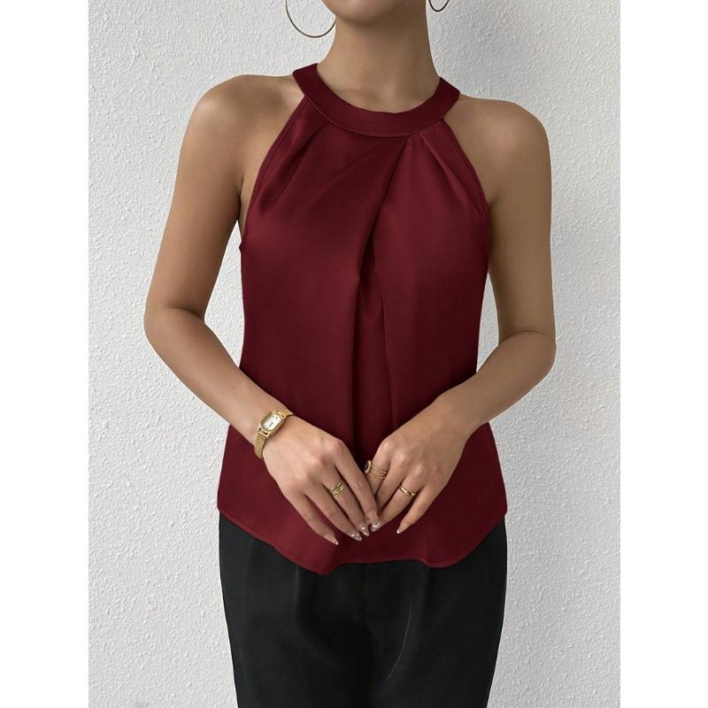 Chemise en Satin Haute Couture pour Femmes Blouse d'Été