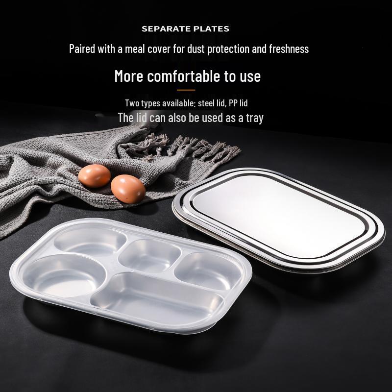 304 Stainless Steel Divided Lunch Tray