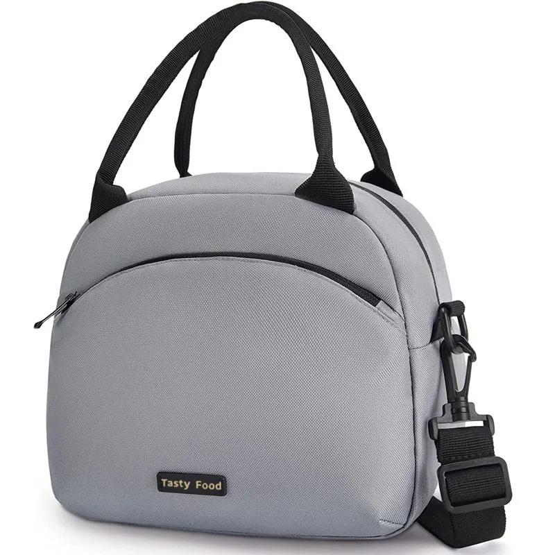 

1pcs Waterproof Lunch Bags Thermal Cooler Office Meal Outdoor Camping Picnic Insulated Durable Handbag Carry Storage Box серый