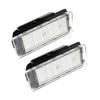 2x LED License Number Plate Light Lamps For Clio 3 4 Master 2 3 Trafic 3 Megane 2 3 4 CC Twingo 2 3 Kangoo Espace 5 Wind