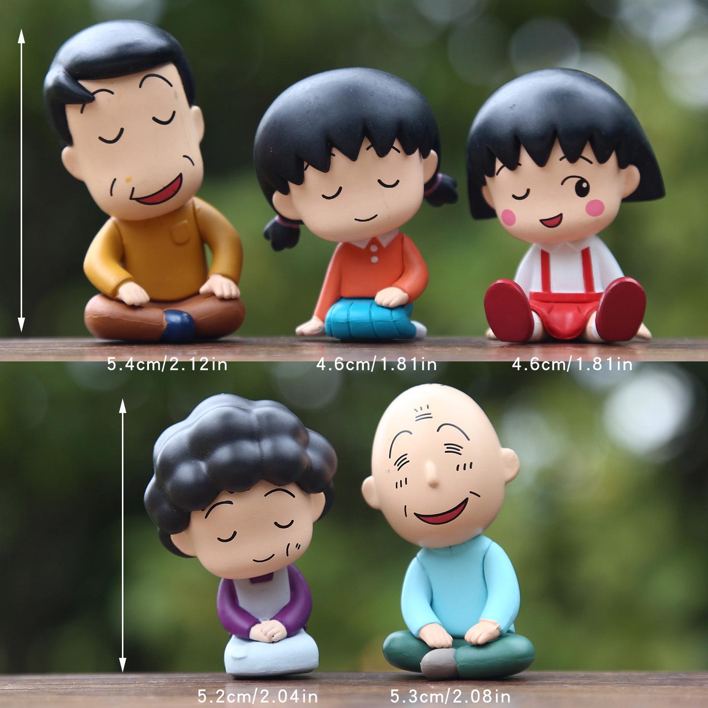 

Chibi Maruko-chan Anime Figure Blind Box - Hanawa, Kojima, Tamako, Maru Shoulder Rest Car Decor