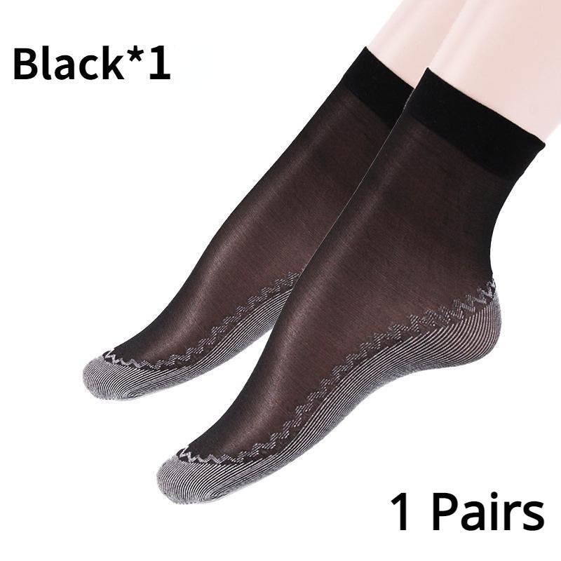 Women's Ultra-thin Cotton Silk Short Socks Seamless Breathable Socks Nylon Fashion Ladies Female Short Ankle Silk Socks