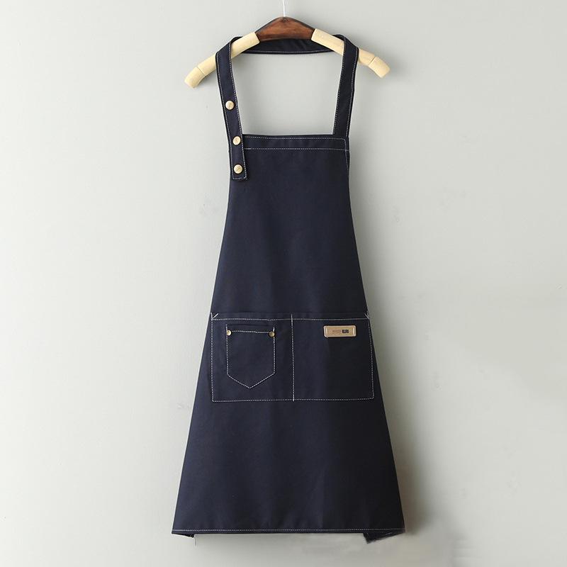 Stain-Proof Canvas Apron with Custom Logo for Western Restaurants, Hot Pot Establishments, and Milk Tea Shops