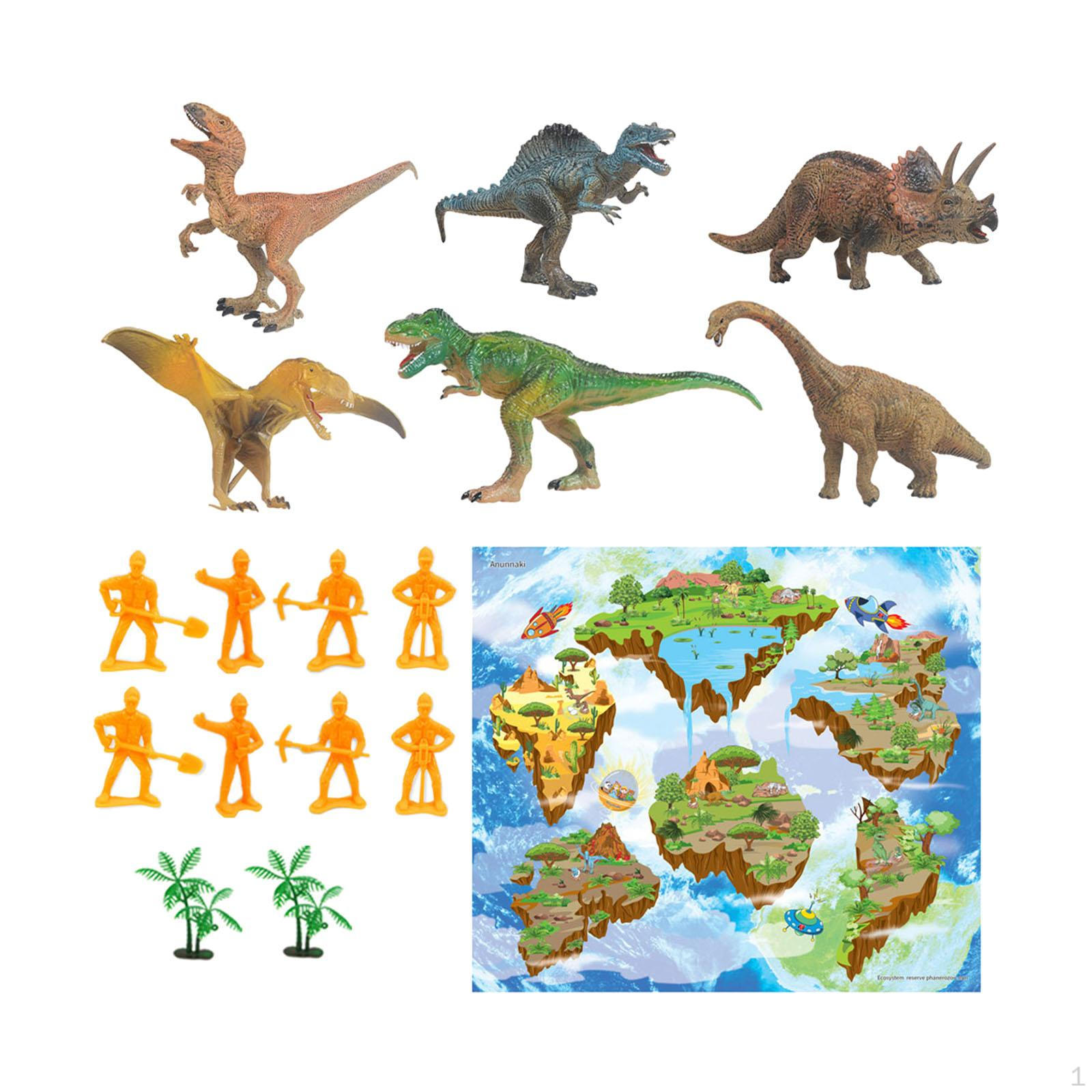 17Pcs Dinosaur Toys Play Kits Wildlife Animal Playset Realistic Figures Set