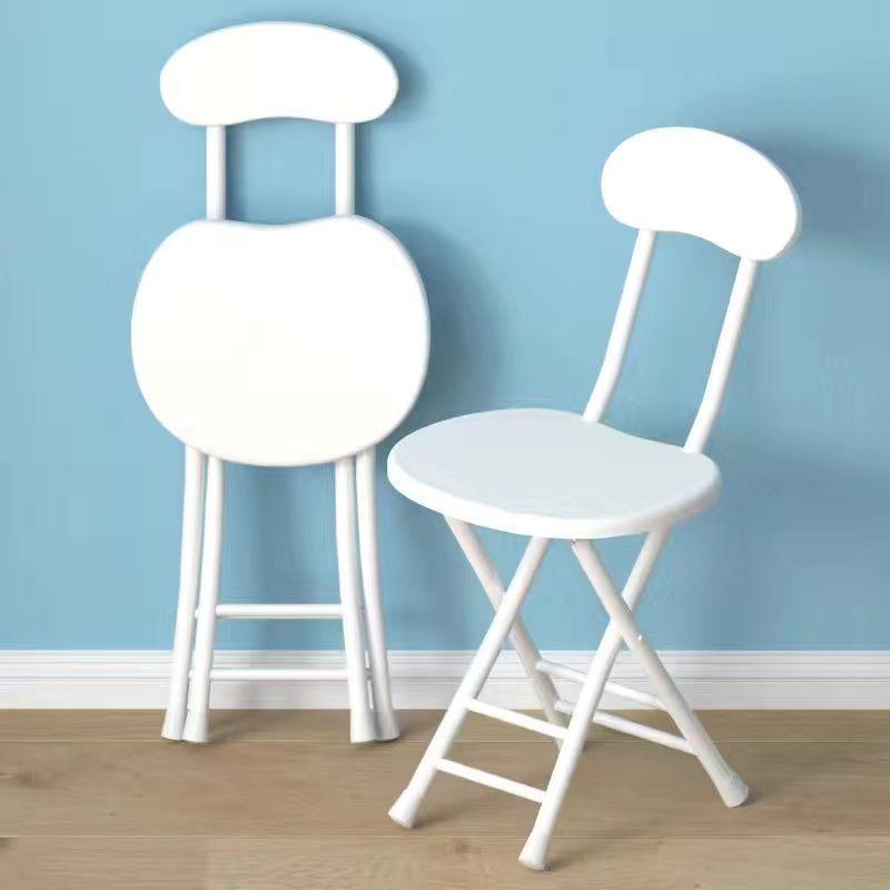 Compact Folding Dining and Leisure Chair with Backrest for Home and Dormitory