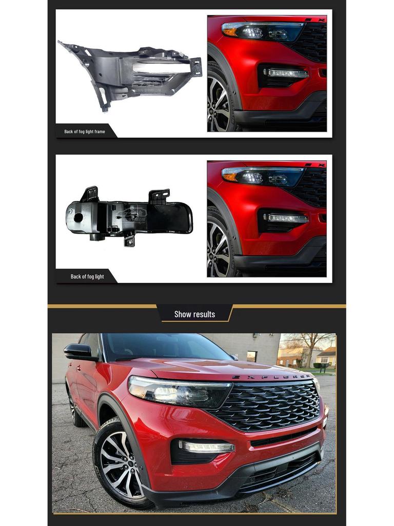 Front Fog Light Bezel for 2020-2022 Ford Explorer OE: LB5B-15A299