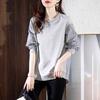 Updated Korean Version Relaxed Fit Lazy Style Long-sleeved Design Niche Round Neck Top