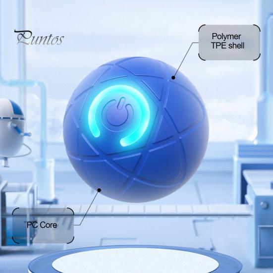 Automatic Moving Pet Ball Jumping with LED Light Boredom Stress Relief Smart Interactive Cat Dog Shaking Toy USB Rechargeable Electric Supplies