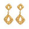 Xia Ling Geometric Pleated 18K Gold-Plated Stainless Steel Earrings