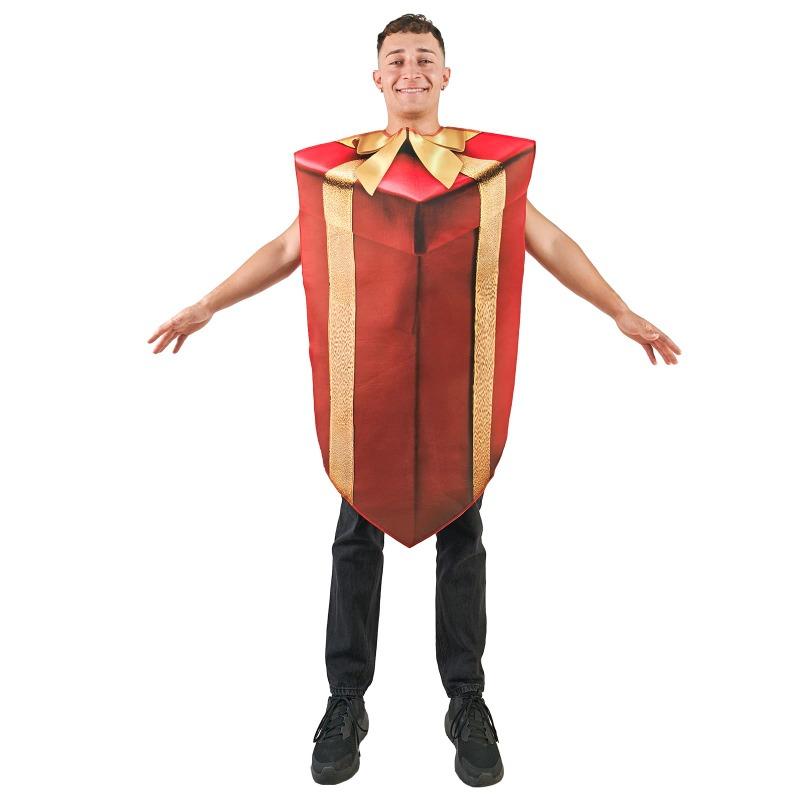 

Костюм Рождественской подарочной коробки для взрослых, Рождественские костюмы без рукавов, Косплей, Наряд на День подарков