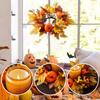 Kerzenkranz Künstlicher Kranz für Thanksgiving Erntedankfest Kürbis Sonnenblume Kerze Kerzenständer Kranz Dekoration Zubehör