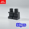 Non-Toxic 10Pcs Moc Bricks Unmovable Short Legs Pants Blank 4Cm Action Figure Body Part Assembles Particles Building Blocks Toys Gifts