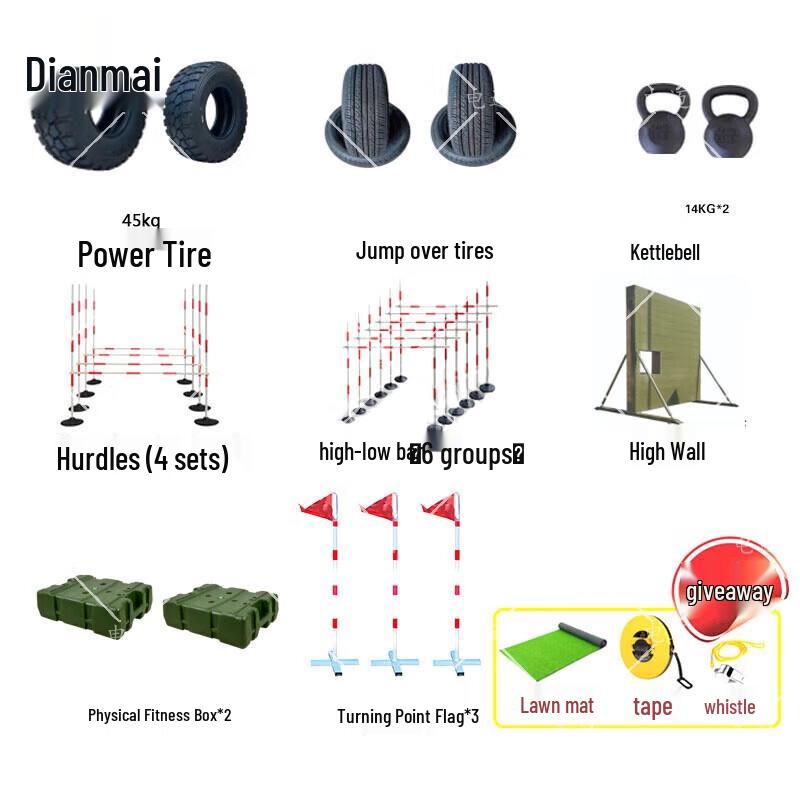 Outdoor 400m Combined Obstacle Training Kit