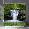 Bathroom Waterproof Curtain Digital Printing Landscape Waterfall Shower Curtain Free Punching Toilet Partition Curtain Shower Cloth